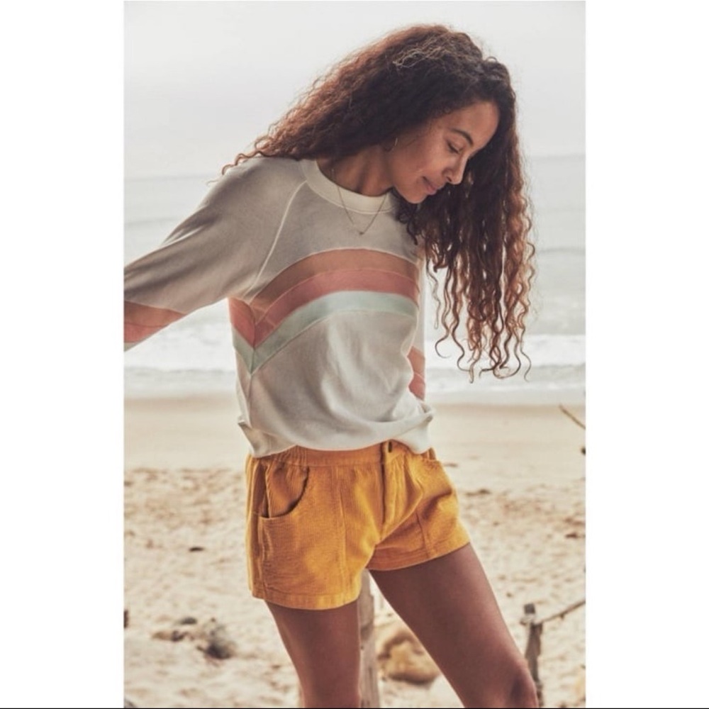 Faherty Cordoury Casual Shorts Yellow Small
